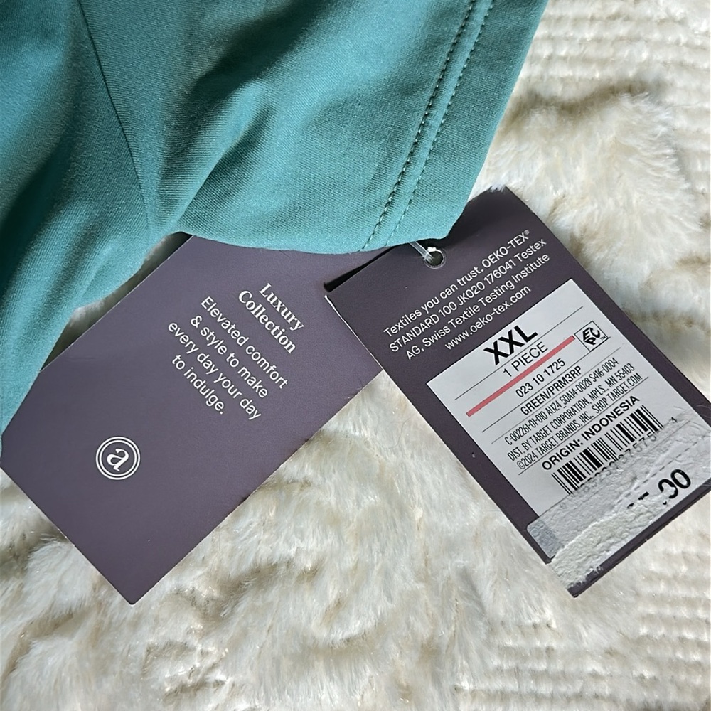 Auden Luxe stretch fully lined Teal Short Sleeve Bodysuit - Picture 3 of 7